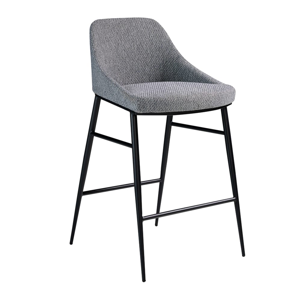 wohnli-moebel-suche-Hocker-aus-schwarzem-Stoff-und-Stahl Wohnli Möbelsuche - Hocker aus schwarzem Stoff und Stahl