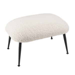 wohnli-moebel-suche-Hocker-aus-weissem-Boucle-Stoff-mit-schwarzen-Metallbeinen Wohnli Möbelsuche - Hocker aus weißem Bouclé-Stoff mit schwarzen Metallbeinen