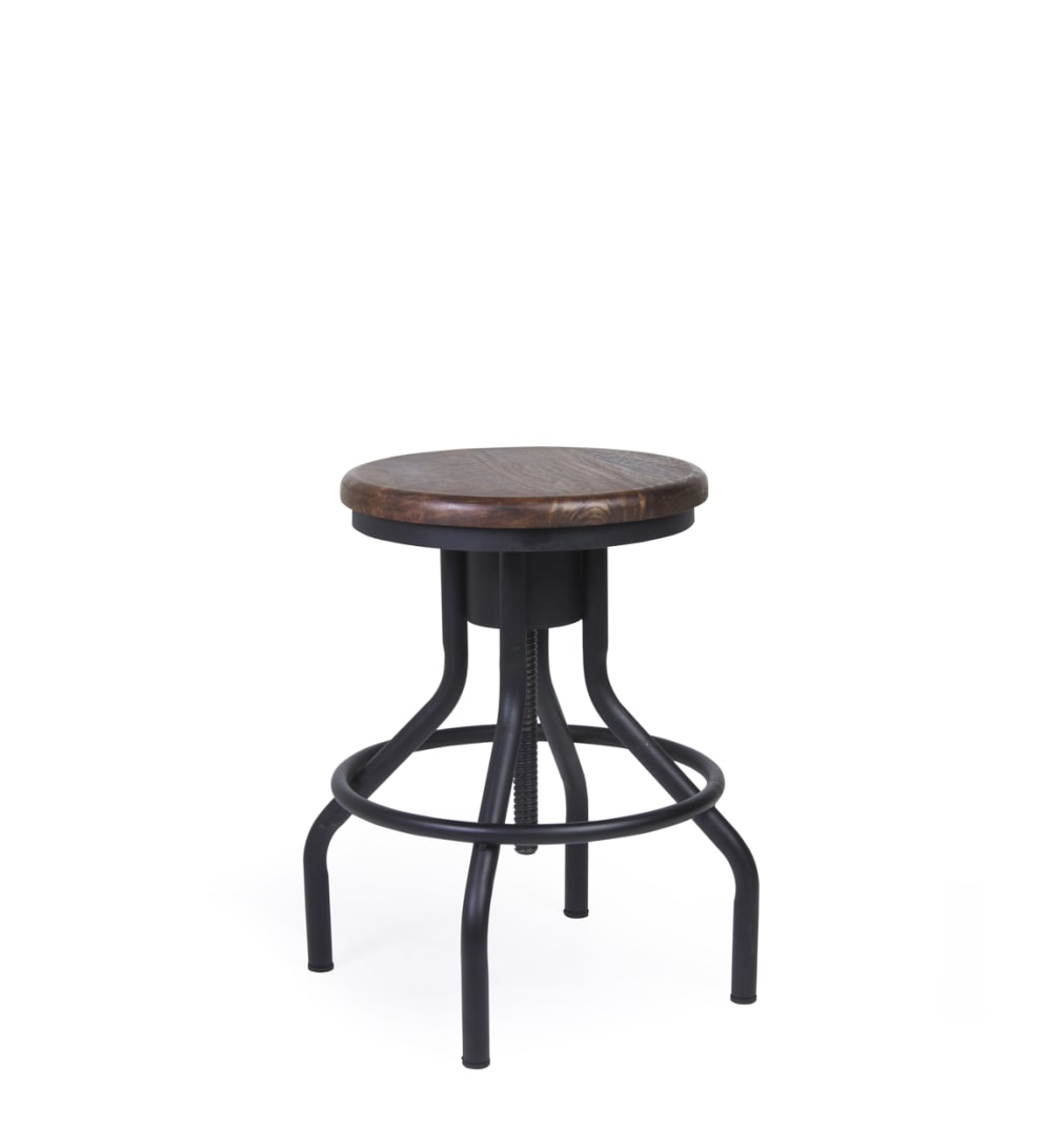 Wohnli Möbelsuche - Höhenverstellbarer Hocker aus Metall