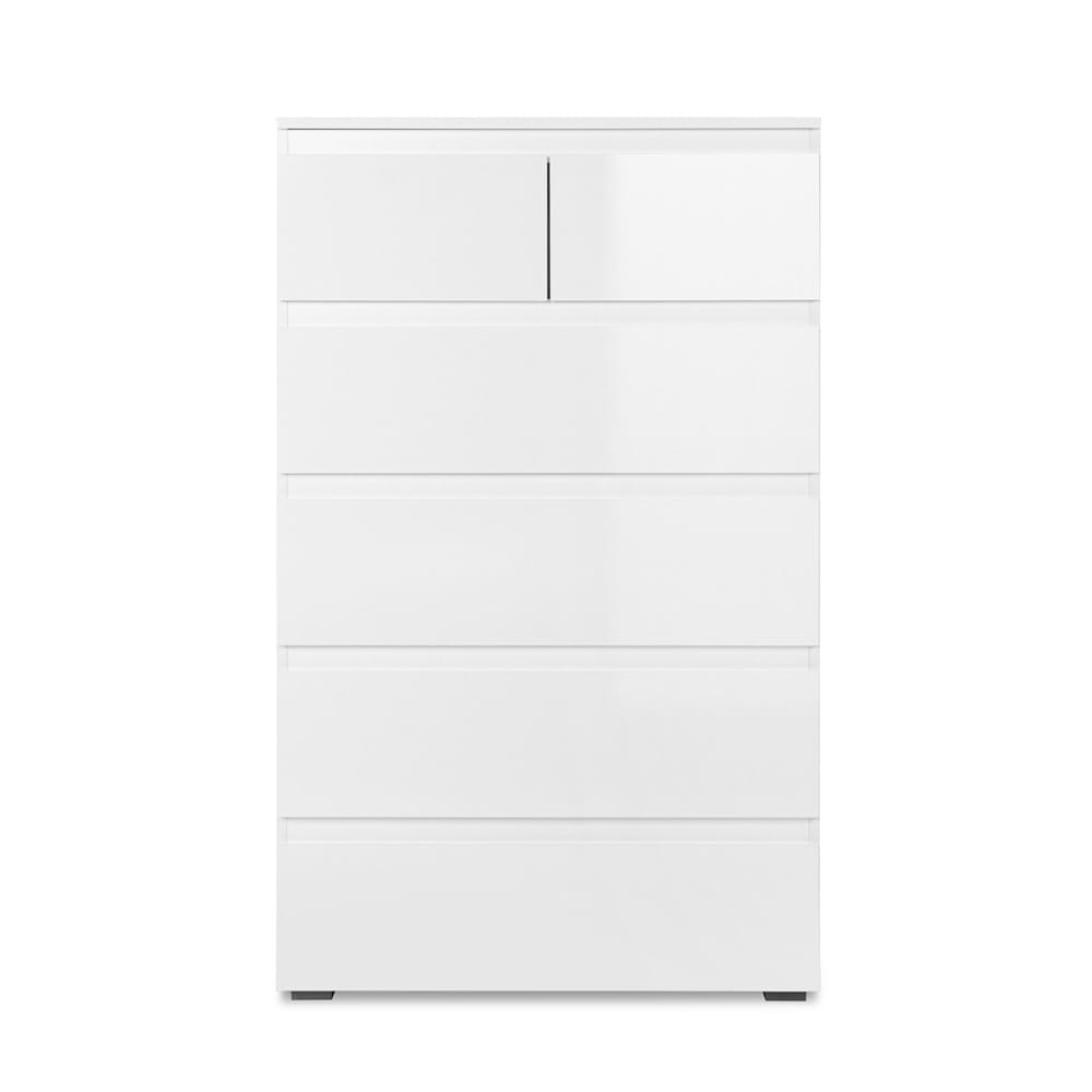 wohnli-moebel-suche-Hohe-Kommode-mit-6-Schubladen-L80-x-H131cm-Weiss Wohnli Möbelsuche - Hohe Kommode mit 6 Schubladen L80 x H131cm - Weiß