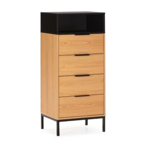 Wohnli Möbelsuche - Hohe kommode 4 schubladen Eichenfarbe