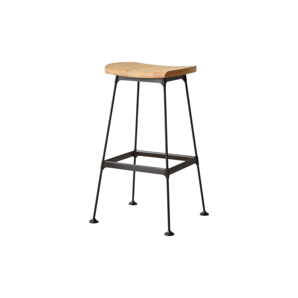 Wohnli Möbelsuche - Hoher Hocker Esche und Metall black