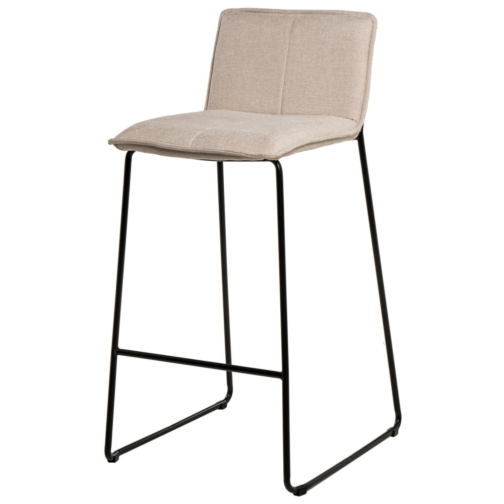 wohnli-moebel-suche-Hoher-Hocker-beige-Kunstleder-metallische-Beine Wohnli Möbelsuche - Hoher Hocker beige Kunstleder metallische Beine