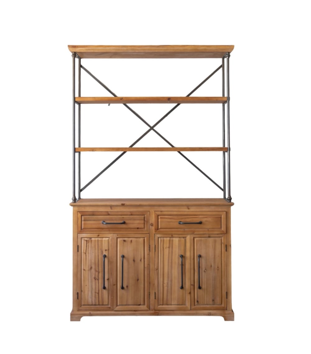 Wohnli Möbelsuche - Hohes Buffet aus Holz und Stahl im Industrie-Stil