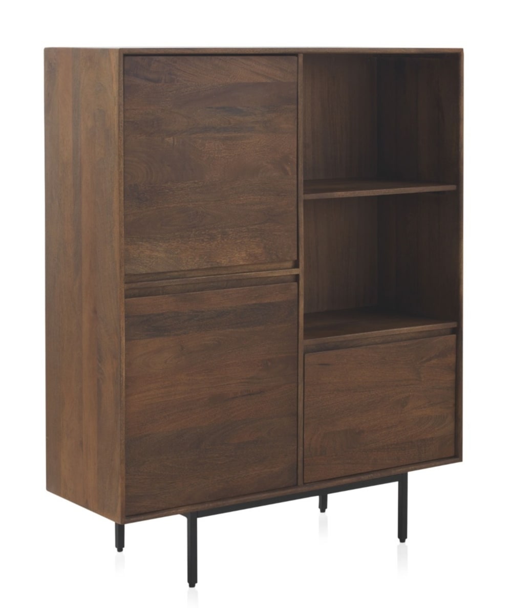 wohnli-moebel-suche-Hohes-Sideboard-aus-massivem-Mangoholz-und-Metallfuss Wohnli Möbelsuche - Hohes Sideboard aus massivem Mangoholz und Metallfuß