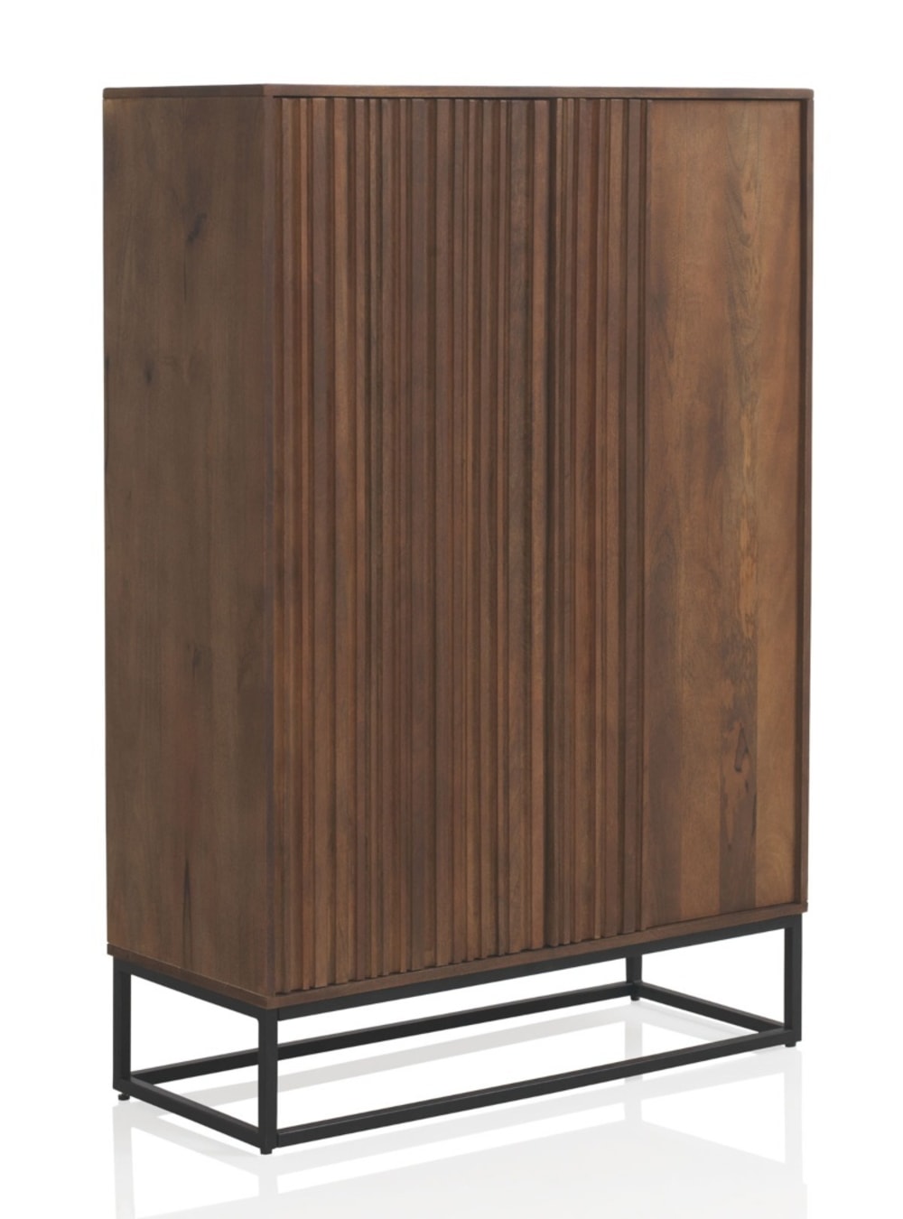 wohnli-moebel-suche-Hohes-Sideboard-aus-massivem-Mangoholz-und-Metallfuss Wohnli Möbelsuche - Hohes Sideboard aus massivem Mangoholz und Metallfuß