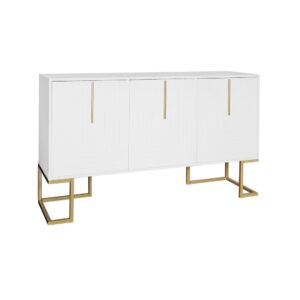 Wohnli Möbelsuche - Hohes Sideboard mit 3 Matten Türen H81/B138/T40