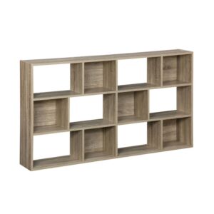 Wohnli Möbelsuche - Holzfarbenes asymmetrisches Bücherregal