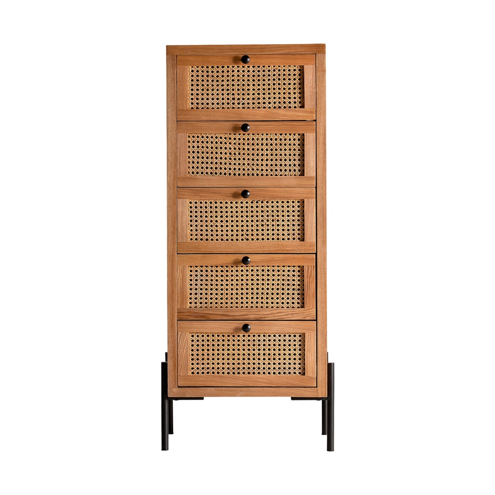 wohnli-moebel-suche-Holzkommode-Schwarz-–-45x40x115-cm-Sperrholz Wohnli Möbelsuche - Holzkommode Schwarz  45x40x115 cm