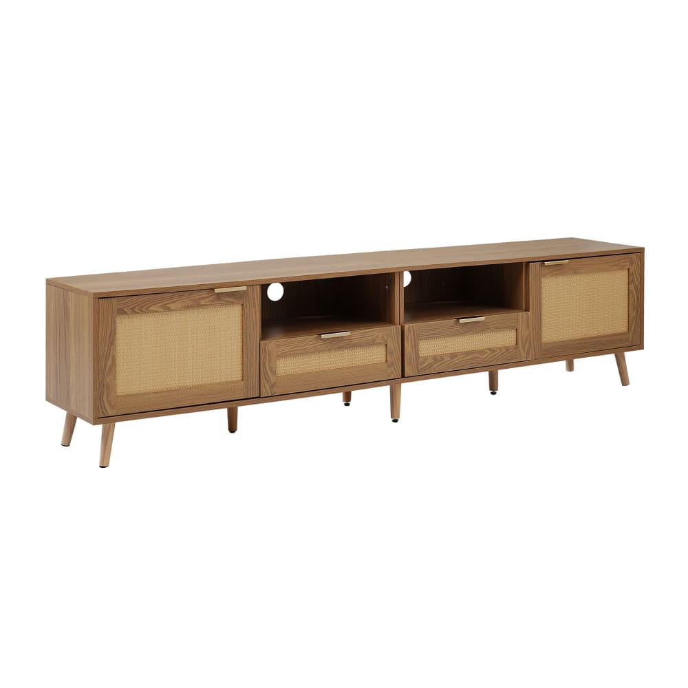 Wohnli Möbelsuche - Holzkonsole mit Rohrgeflecht Natürliche Eleganz und Charme