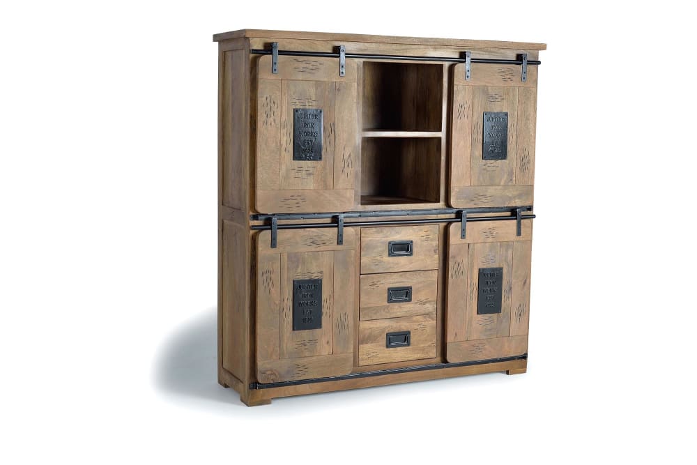 wohnli-moebel-suche-Industrie-Stil-Anrichte-aus-Mangoholz-mit-Metallelementen Wohnli Möbelsuche - Industrie-Stil Anrichte aus Mangoholz mit Metallelementen