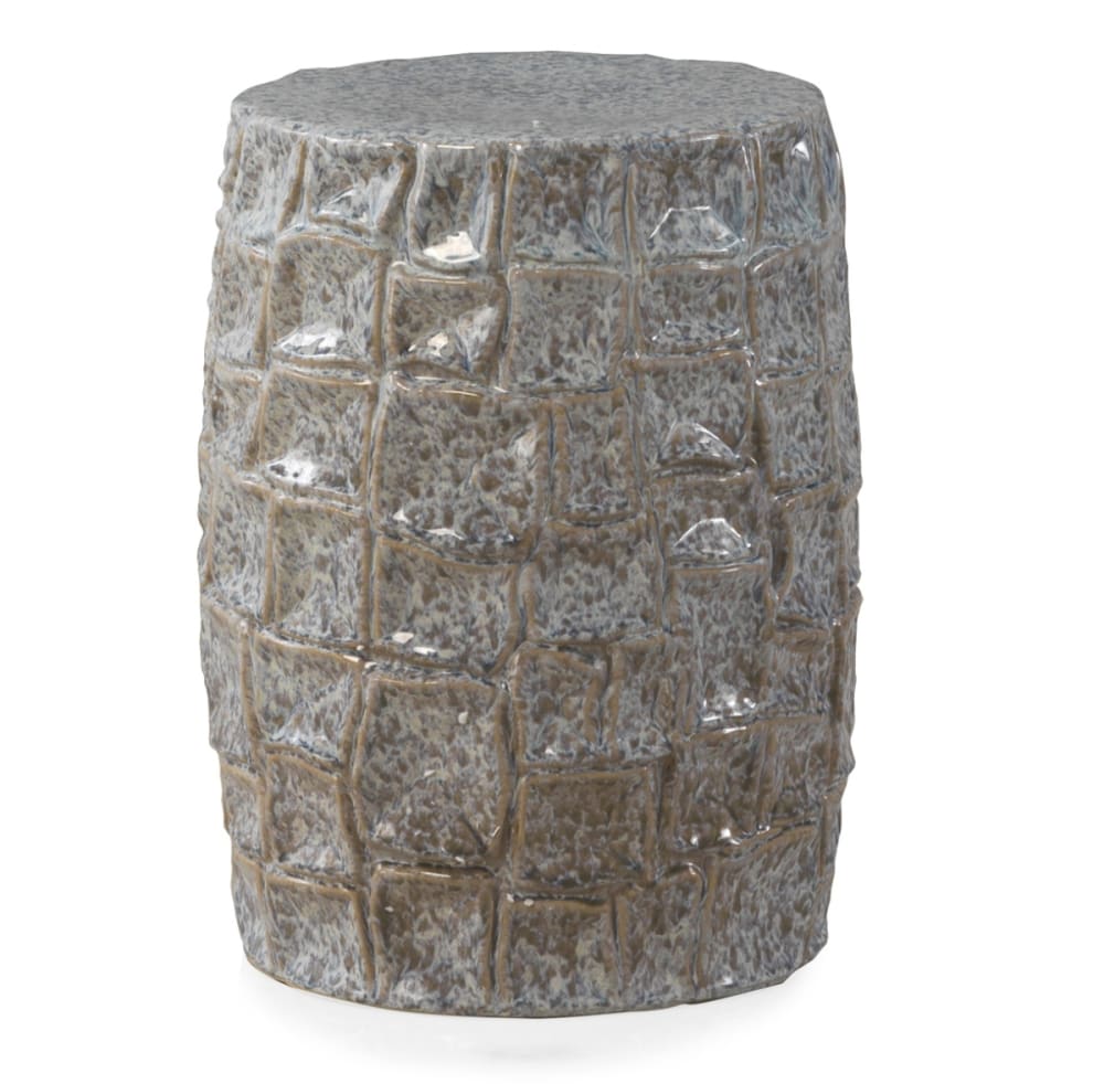 Wohnli Möbelsuche - Keramik Beistelltisch Hocker Blau-grau