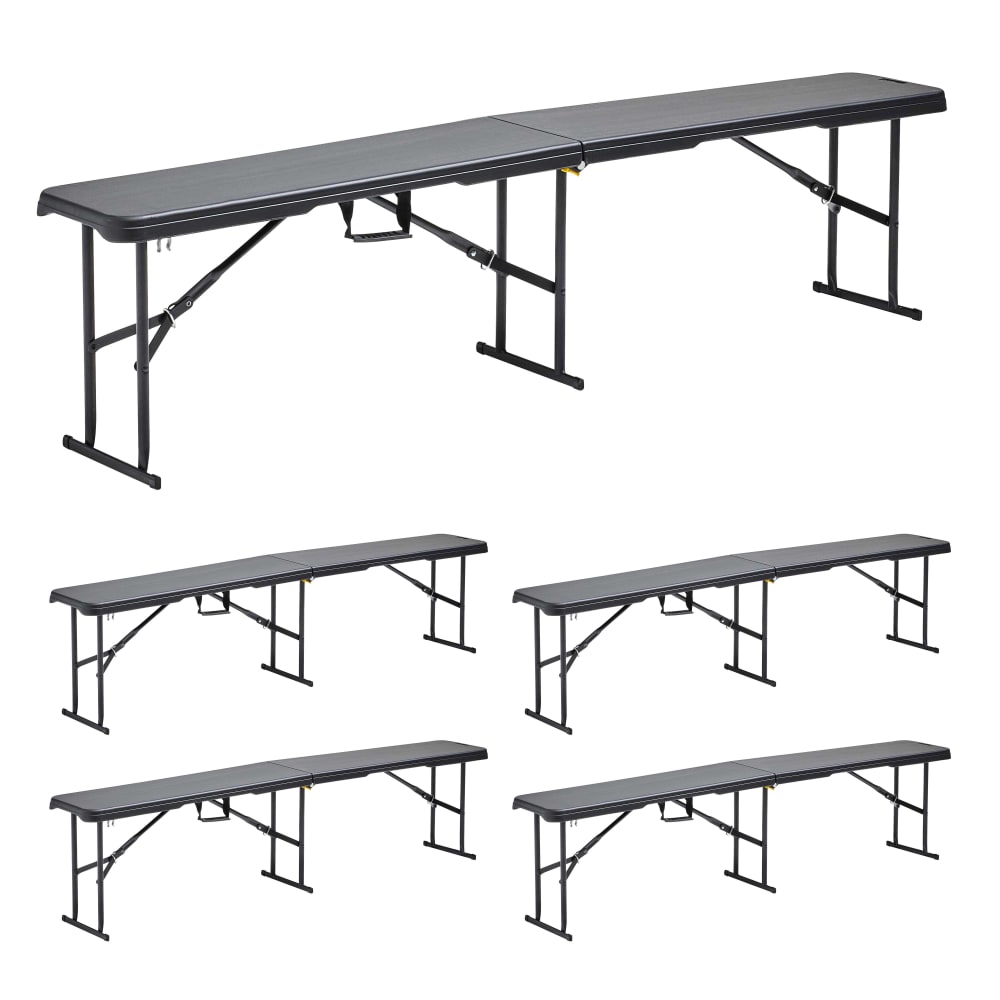 Wohnli Möbelsuche - Klappbare Bänke 180cm 3 Plätze - Set von 5