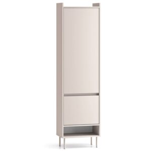 wohnli-moebel-suche-Kleiderschrank-2-tuerig-Stange-und-Regal-greige-54-cm Wohnli Möbelsuche - Kleiderschrank 2-türig