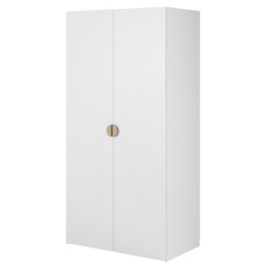 wohnli-moebel-suche-Kleiderschrank-2T-mit-Stange-Schubladen-100-cm-weiss Wohnli Möbelsuche - Kleiderschrank 2T mit Stange & Schubladen