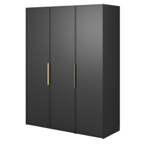 wohnli-moebel-suche-Kleiderschrank-3T-mit-2-Stangen-150-cm-schwarz Wohnli Möbelsuche - Kleiderschrank 3T mit 2 Stangen