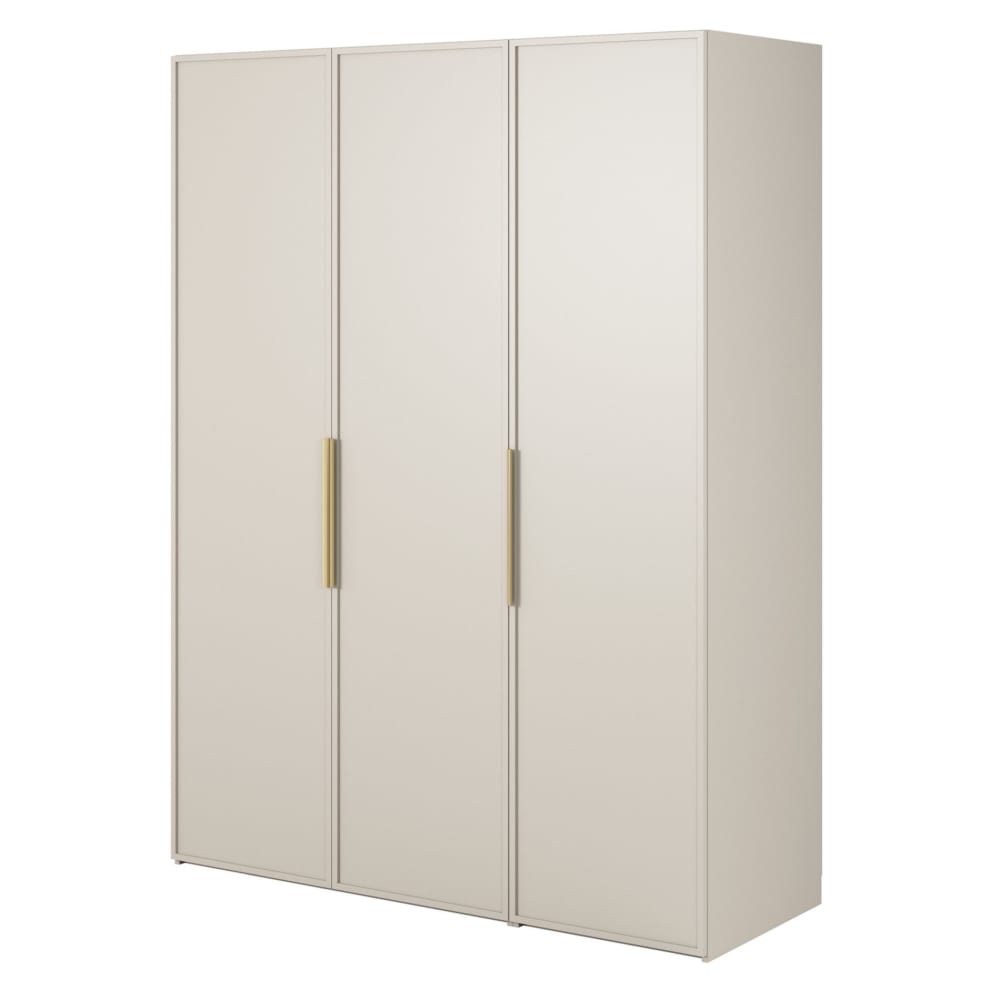 Wohnli Möbelsuche - Kleiderschrank 3T mit langer Stange & Regalen