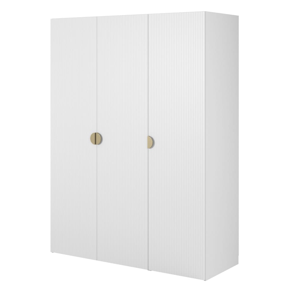 Wohnli Möbelsuche - Kleiderschrank 3T mit langer Stange & Regalen