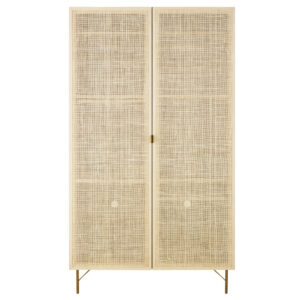 Wohnli Möbelsuche - Kleiderschrank mit 2 Türen aus Rattangeflecht