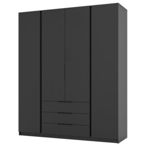 wohnli-moebel-suche-Kleiderschrank-mit-3-Schubladen-200-cm-schwarz Wohnli Möbelsuche - Kleiderschrank mit 3 Schubladen