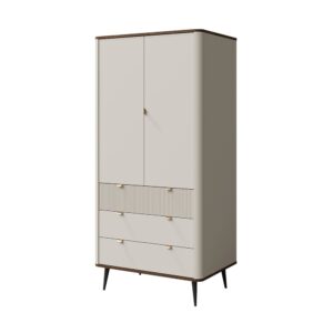 wohnli-moebel-suche-Kleiderschrank-mit-3-Schubladen-aus-MDF-90x60x191cm-kaschmir-braun Wohnli Möbelsuche - Kleiderschrank mit 3 Schubladen aus MDF