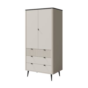 wohnli-moebel-suche-Kleiderschrank-mit-3-Schubladen-aus-MDF-90x60x191cm-kaschmir-grau Wohnli Möbelsuche - Kleiderschrank mit 3 Schubladen aus MDF