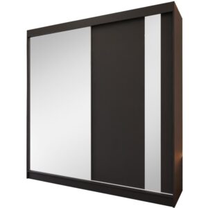 wohnli-moebel-suche-Kleiderschrank-mit-Spiegel-und-Schubladeneinsaetze-200x216-schwarz Wohnli Möbelsuche - Kleiderschrank mit Spiegel und Schubladeneinsätze