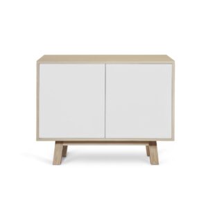 wohnli-moebel-suche-Kleines-Sideboard-2-Tueren-100-cm-aus-Eschenholz-weiss Wohnli Möbelsuche - Kleines Sideboard 2 Türen 100 cm aus Eschenholz