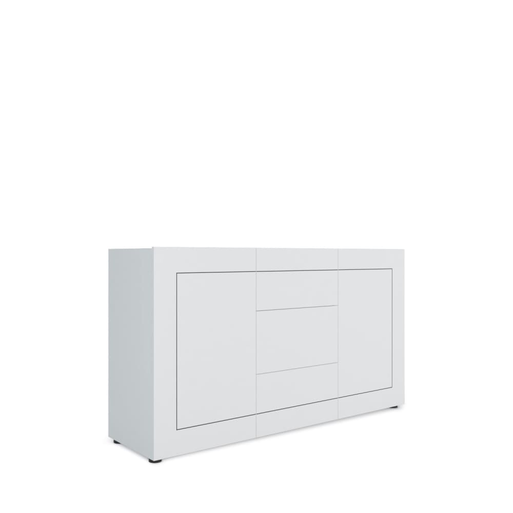 wohnli-moebel-suche-Kommode-2-tuerig3-Schubladen-150x40x835cm-in-Holzoptik-Hochglanz-Weiss Wohnli Möbelsuche - Kommode 2-türig/3-Schubladen 150x40x83