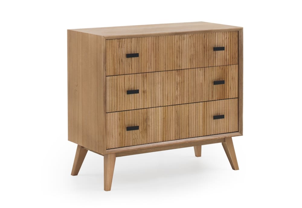 Wohnli Möbelsuche - Kommode 3 Schubladen naturfarbenes Eschenfurnier