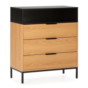 Wohnli Möbelsuche - Kommode 3 schubladen Eichenfarbe