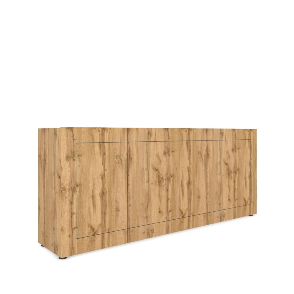 wohnli-moebel-suche-Kommode-4-tuerig-200x40x835cm-in-Holzoptik-Eiche-Natur Wohnli Möbelsuche - Kommode 4-türig 200x40x83