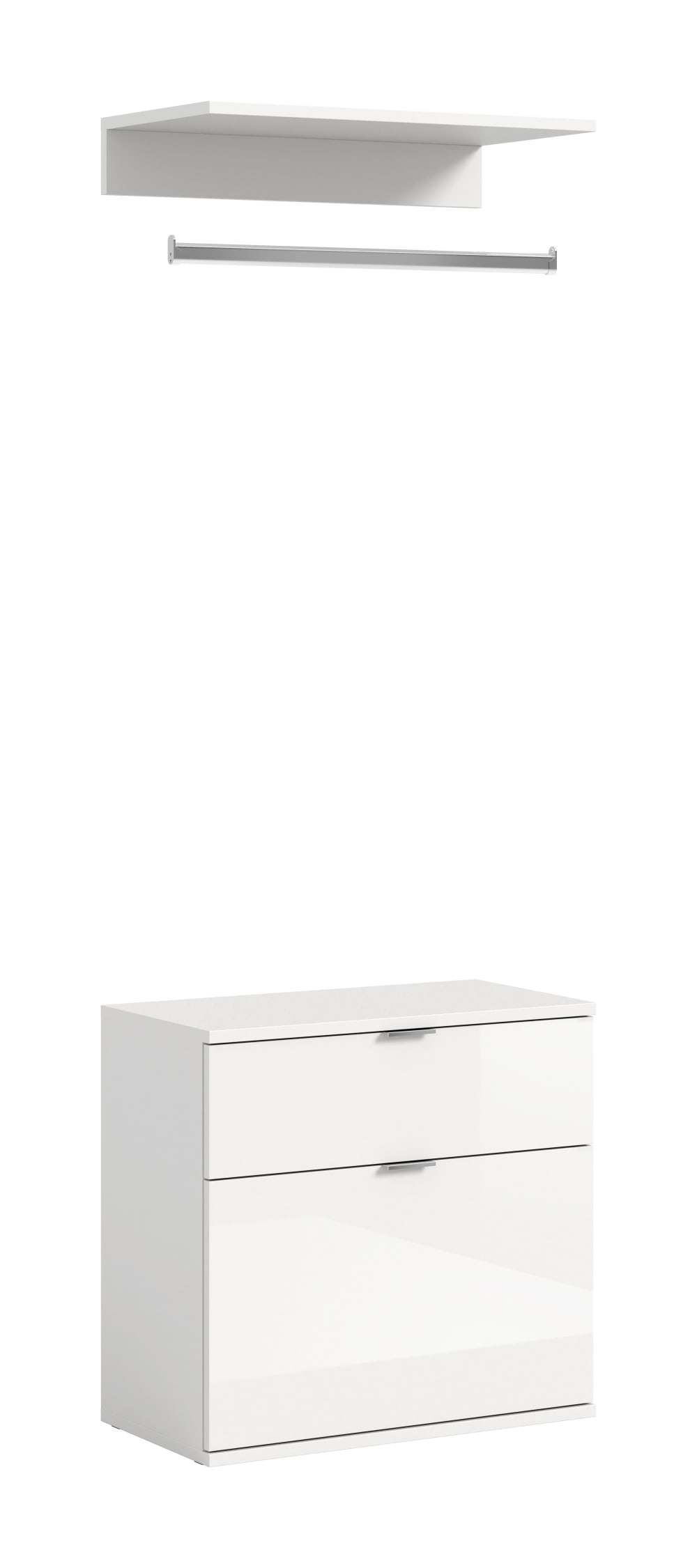 wohnli-moebel-suche-Kommode-Garderobenstange-aus-Spanplatte-60x61x34-cm-weiss Wohnli Möbelsuche - Kommode + Garderobenstange aus Spanplatte