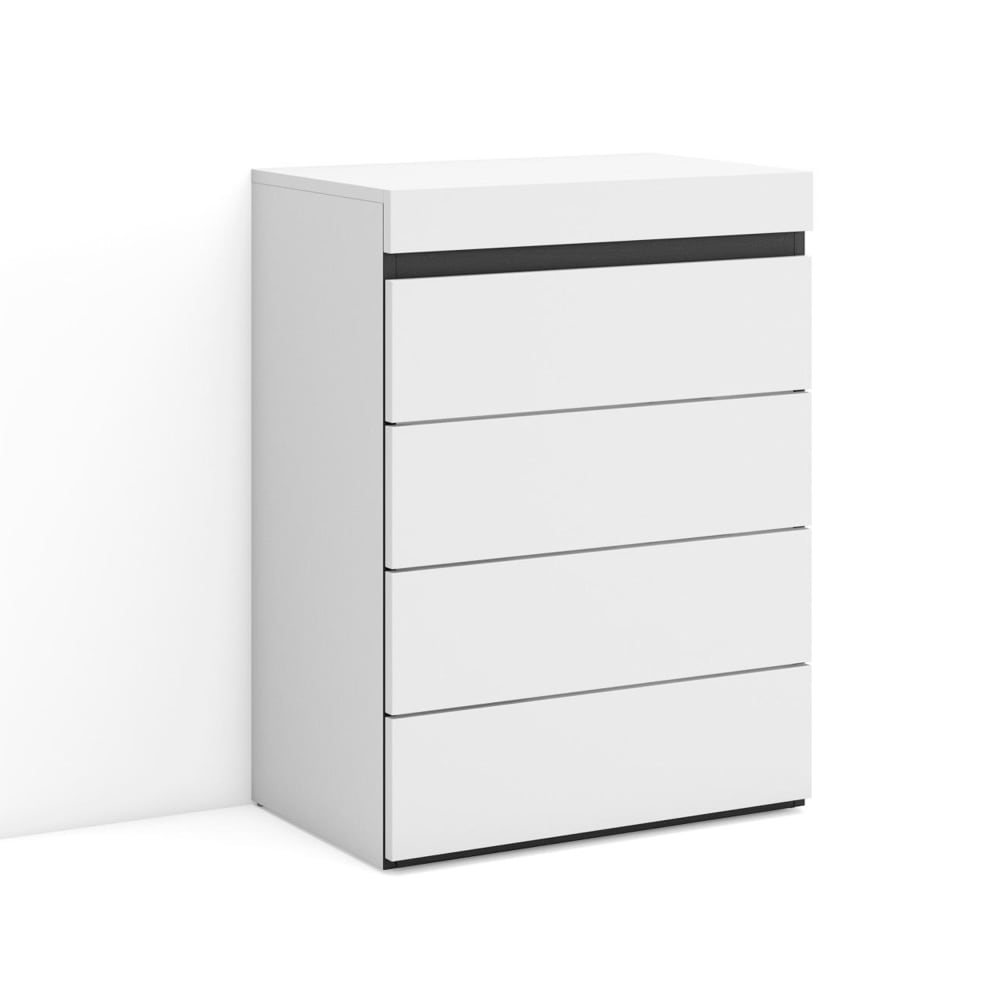 wohnli-moebel-suche-Kommode-Holzeffekt-57x35x75cm-Weiss-und-Schwarz Wohnli Möbelsuche - Kommode Holzeffekt 57x35x75cm Weiß und Schwarz