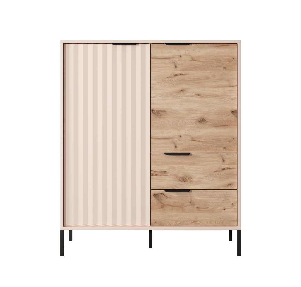wohnli-moebel-suche-Kommode-Holzeffekt-Creme-und-Schwarz Wohnli Möbelsuche - Kommode Holzeffekt Creme und Schwarz