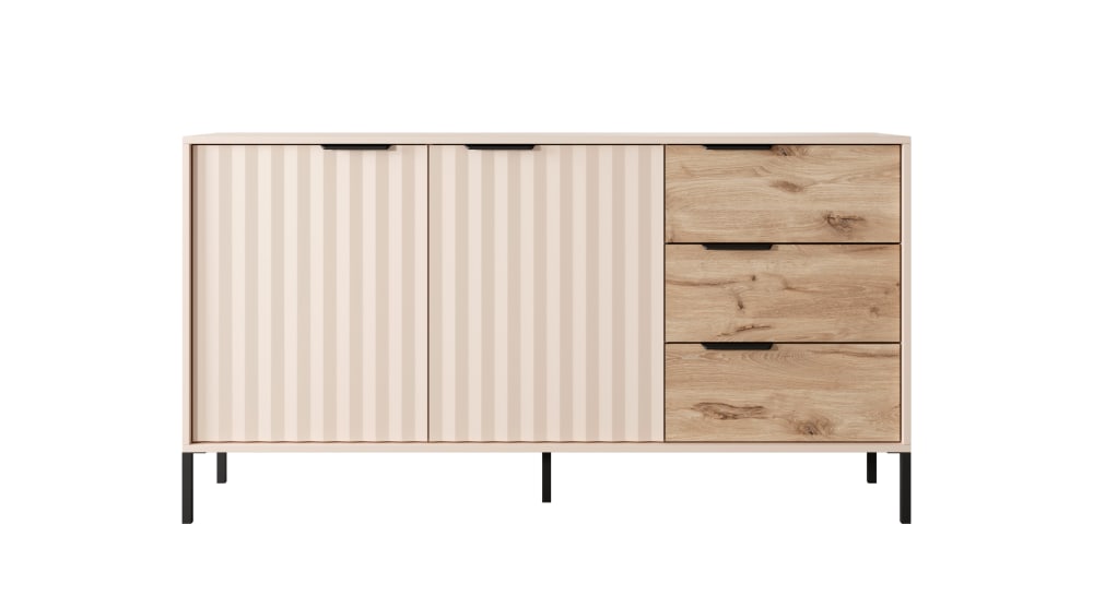 wohnli-moebel-suche-Kommode-Holzeffekt-Creme-und-Schwarz Wohnli Möbelsuche - Kommode Holzeffekt Creme und Schwarz
