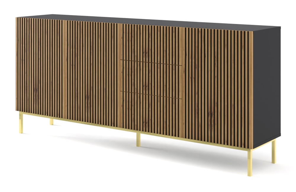wohnli-moebel-suche-Kommode-Holzeffekt-Schwarz-Creme-und-Gold Wohnli Möbelsuche - Kommode Holzeffekt Schwarz & Creme und Gold