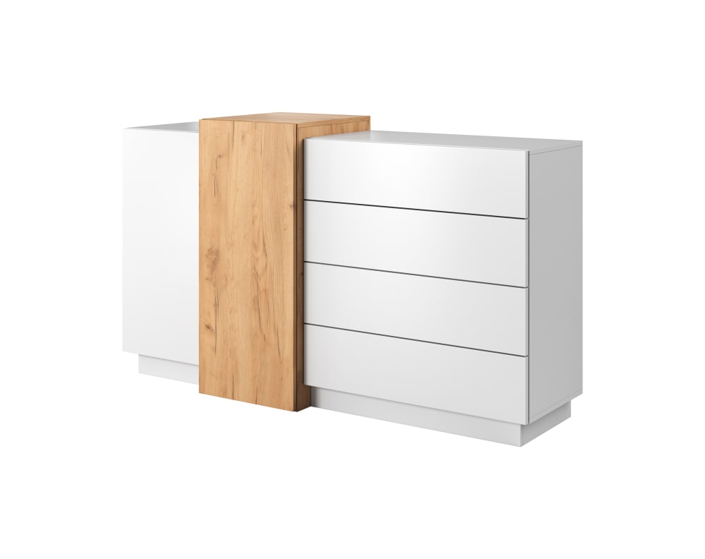 wohnli-moebel-suche-Kommode-Holzeffekt-Weiss-und-Creme Wohnli Möbelsuche - Kommode Holzeffekt Weiß und Creme