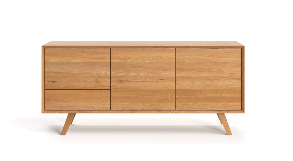 Wohnli Möbelsuche - Kommode aus massivem Eichenholz 140 cm