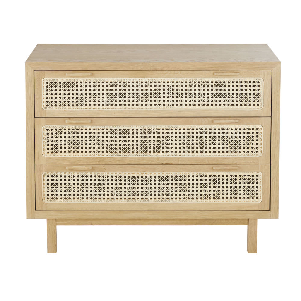 Wohnli Möbelsuche - Kommode mit 3 Schubladen aus Rattangeflecht