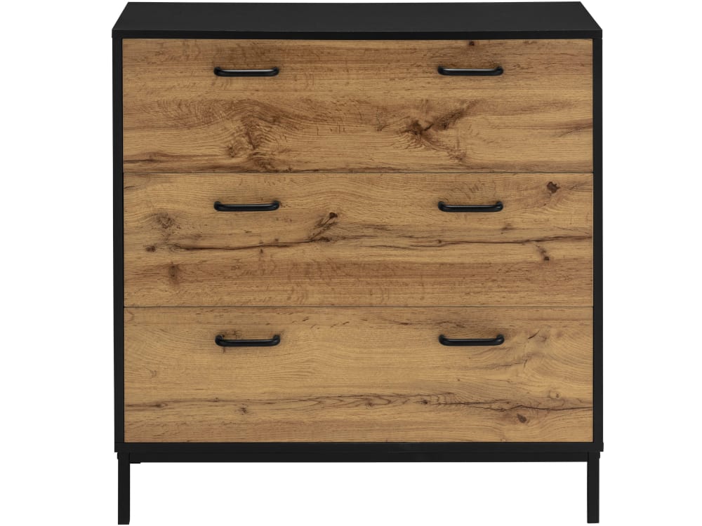 wohnli-moebel-suche-Kommode-mit-3-Schubladen-in-Eichenoptik-schwarz Wohnli Möbelsuche - Kommode mit 3 Schubladen in Eichenoptik
