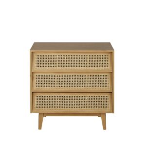 Wohnli Möbelsuche - Kommode mit 3 Schubladen mit Rattangeflecht
