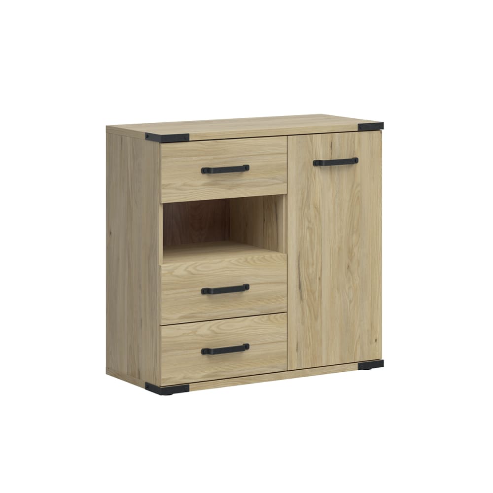 wohnli-moebel-suche-Kommode-mit-3-Schubladen-und-1-Tuer-Holzoptik-90cm Wohnli Möbelsuche - Kommode mit 3 Schubladen und 1 Tür