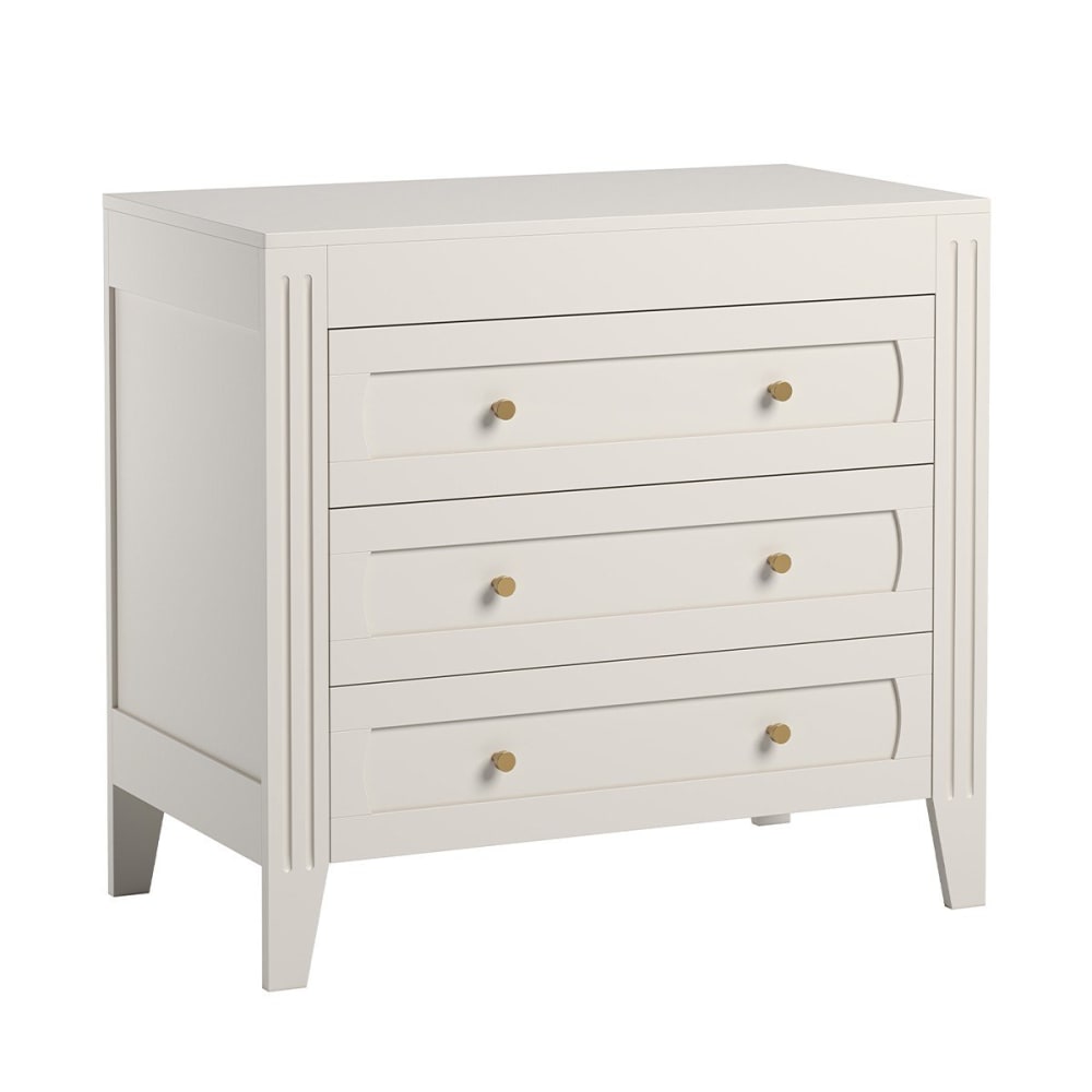 wohnli-moebel-suche-Kommode-mit-3-Schubladen-und-Zierleisten-L100-x-H92cm-Weiss Wohnli Möbelsuche - Kommode mit 3 Schubladen und Zierleisten L100 x H92cm - Weiß
