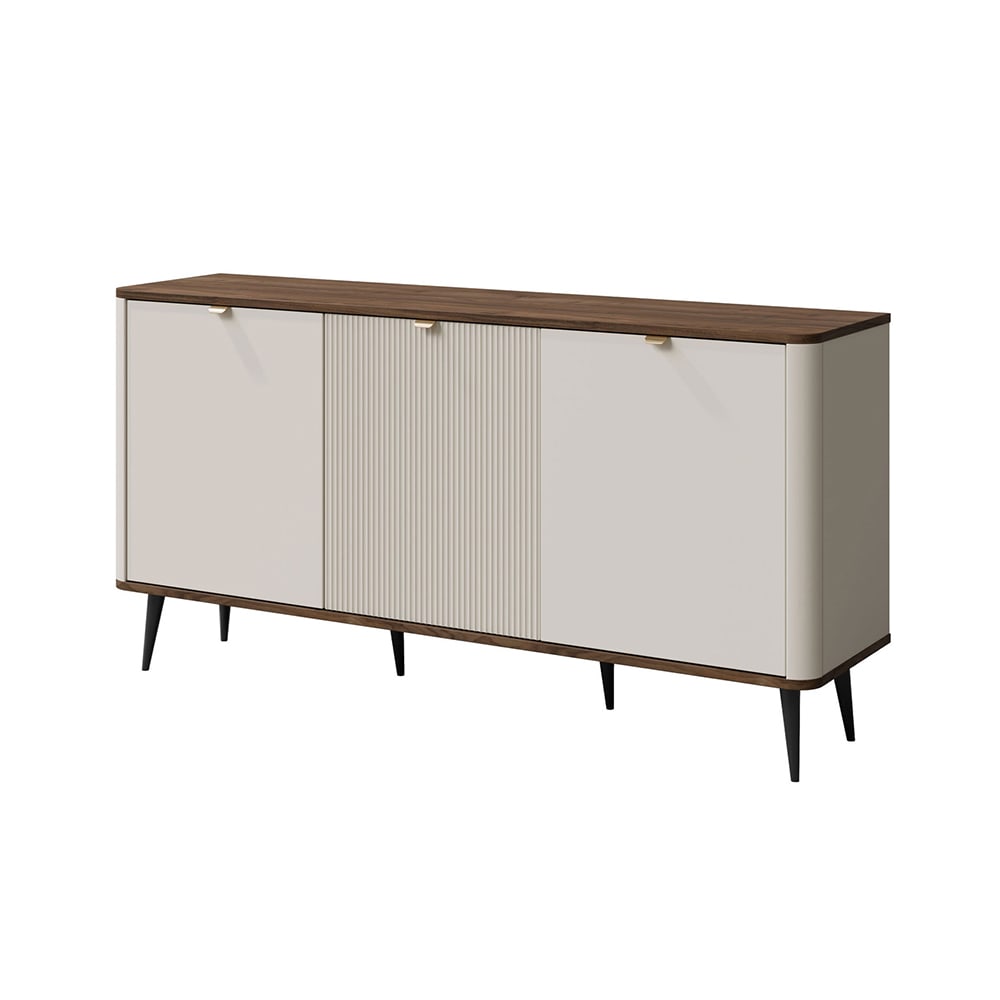 wohnli-moebel-suche-Kommode-mit-3-Tueren-aus-MDF-160x40x82cm-kaschmir-braun Wohnli Möbelsuche - Kommode mit 3 Türen