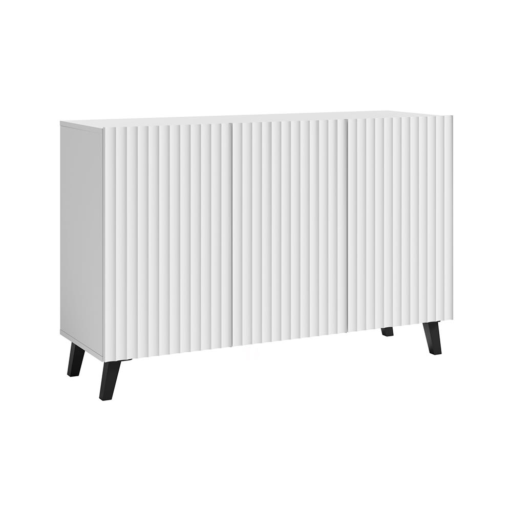 wohnli-moebel-suche-Kommode-mit-3D-Muster-aus-MDF-weiss-gerillt-190x32x39cm Wohnli Möbelsuche - Kommode mit 3D-Muster aus MDF