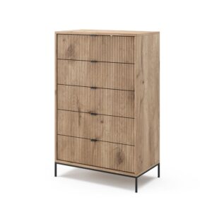 wohnli-moebel-suche-Kommode-mit-5-Schubladen-Viking-Oak-76-x-120cm Wohnli Möbelsuche - Kommode mit 5 Schubladen