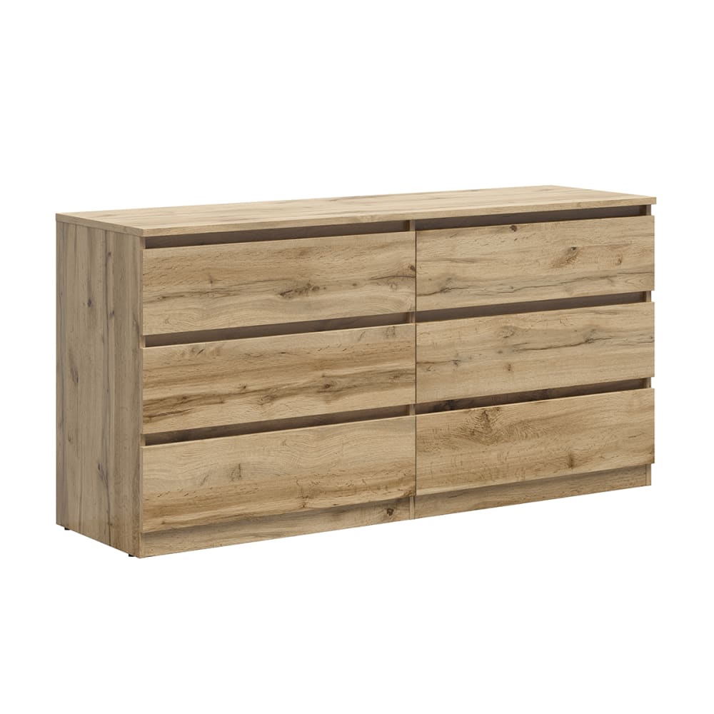 wohnli-moebel-suche-Kommode-mit-6-Schubladen-Holzoptik-150cm Wohnli Möbelsuche - Kommode mit 6 Schubladen