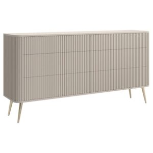 wohnli-moebel-suche-Kommode-mit-6-Schubladen-greige-mit-Metallbeinen-168-cm Wohnli Möbelsuche - Kommode mit 6 Schubladen