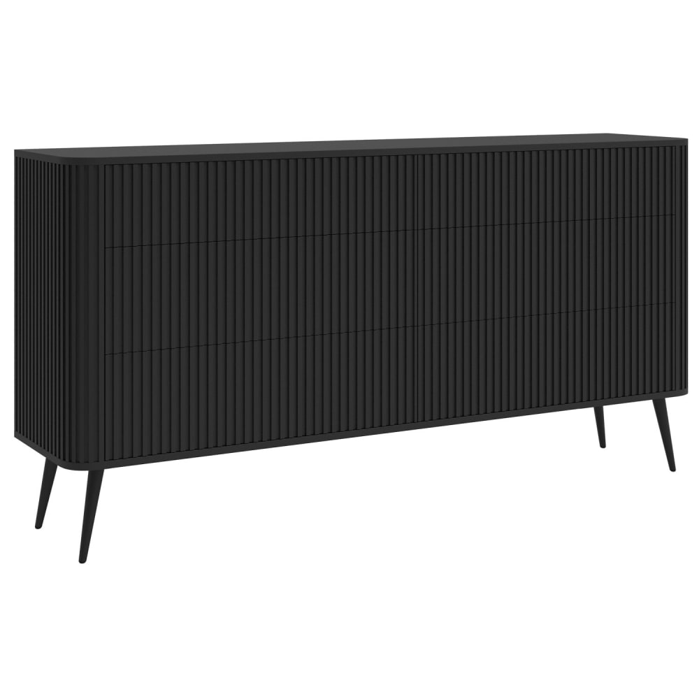 wohnli-moebel-suche-Kommode-mit-6-Schubladen-schwarz-mit-Metallbeinen-168-cm Wohnli Möbelsuche - Kommode mit 6 Schubladen